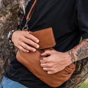 Cognac Leather Wallet Marion, product view 2
