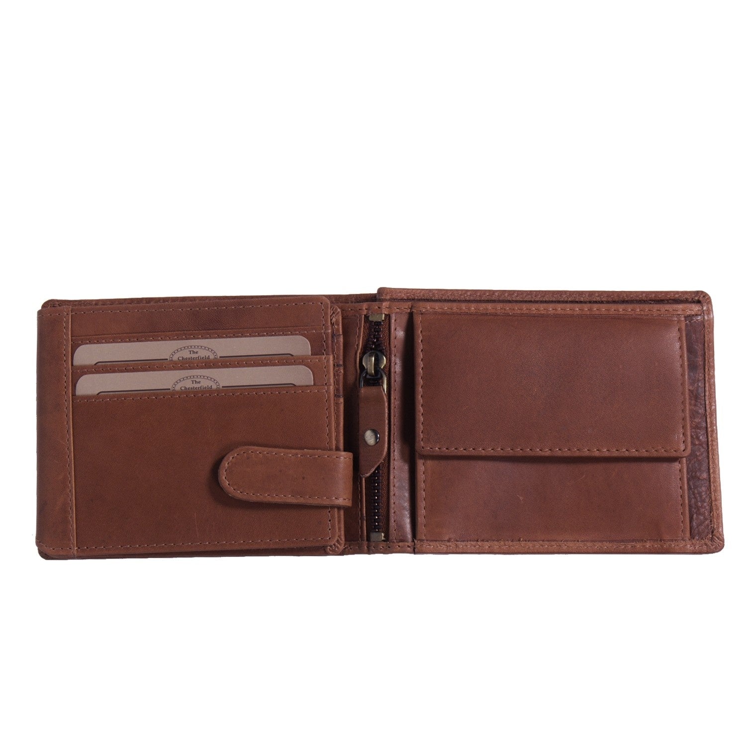 Cognac Leather Wallet Marion, product view 3
