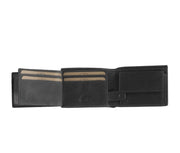 Black Leather Wallet Marvin, detail view 1
