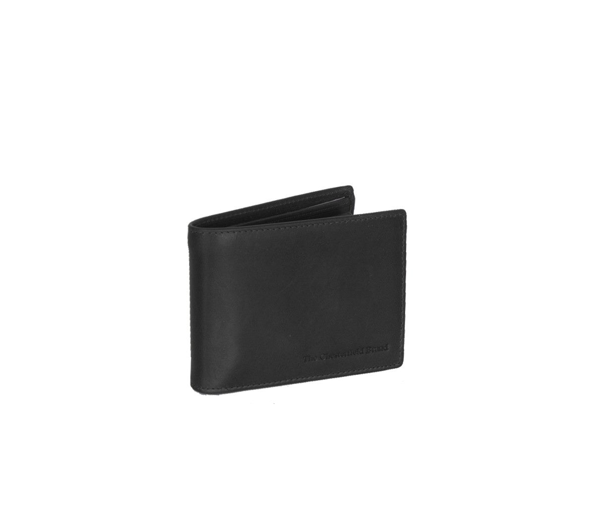 Black Leather Wallet Marvin, front view