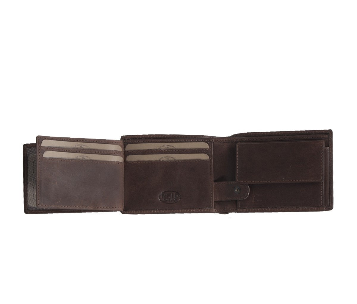 Brown Leather Wallet Marvin, detail view 3