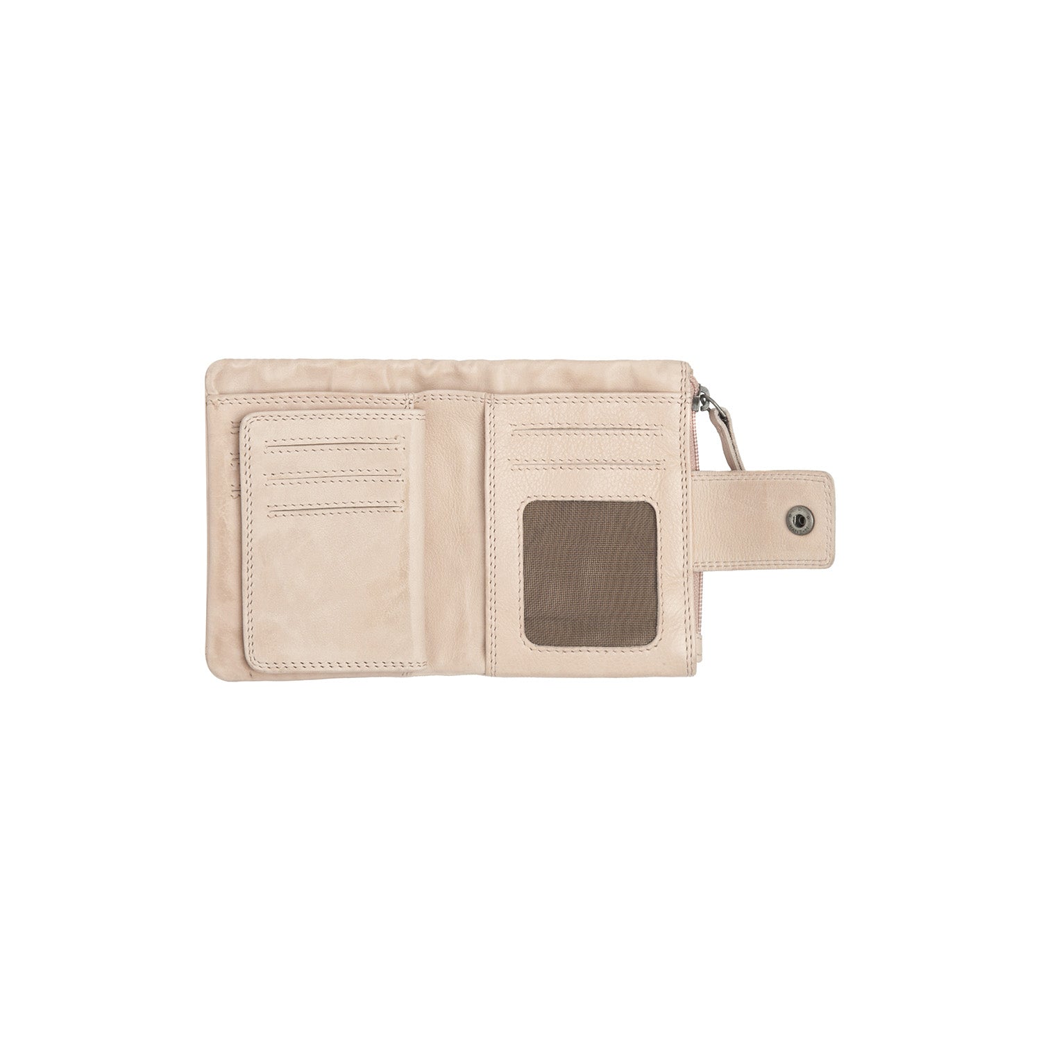 Beige Leather Wallet Mavona, product view 2