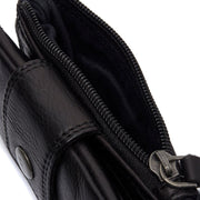 Black Leather Wallet Mavona, detail view 3