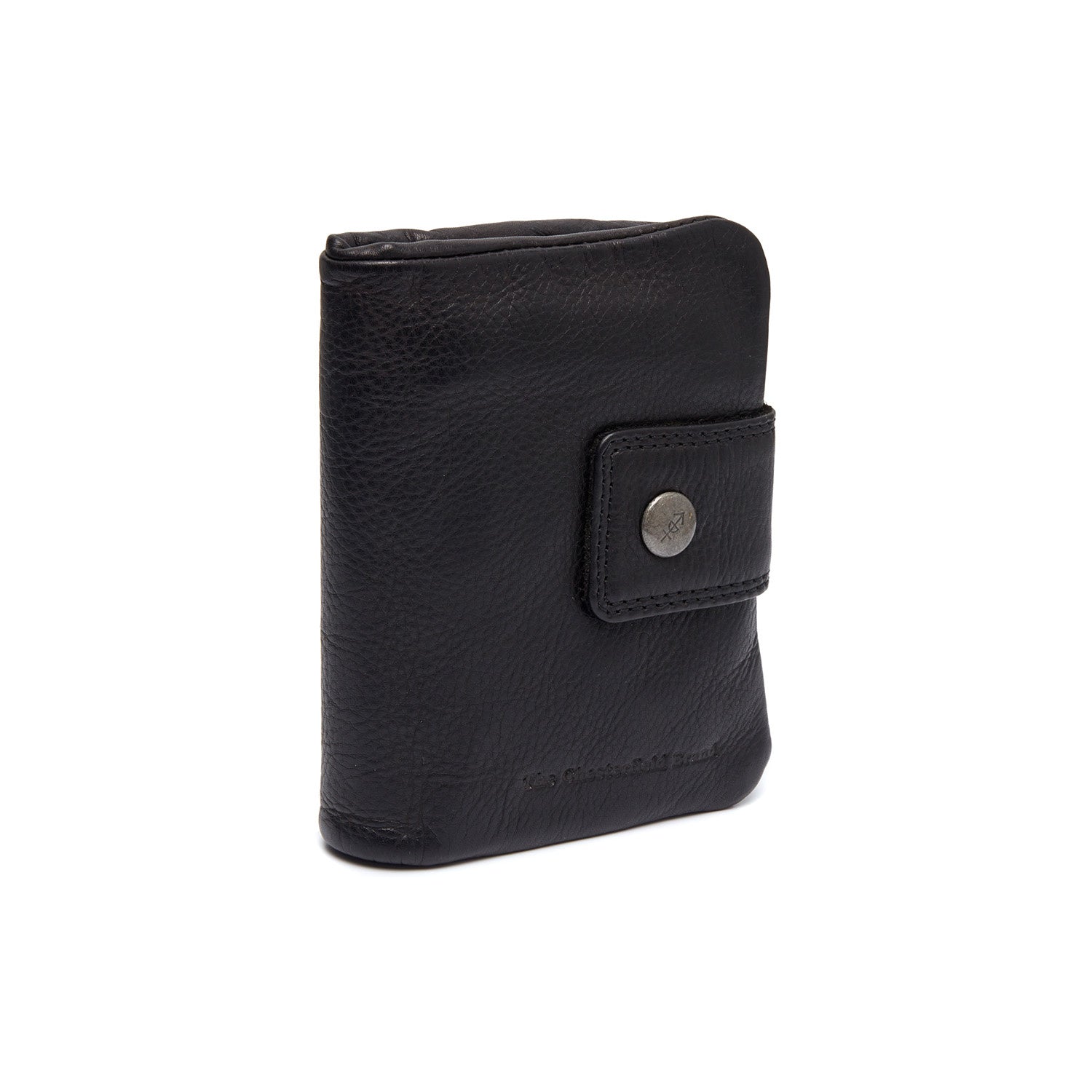 Black Leather Wallet Mavona, front view
