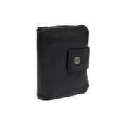 Black Leather Wallet Mavona, front view