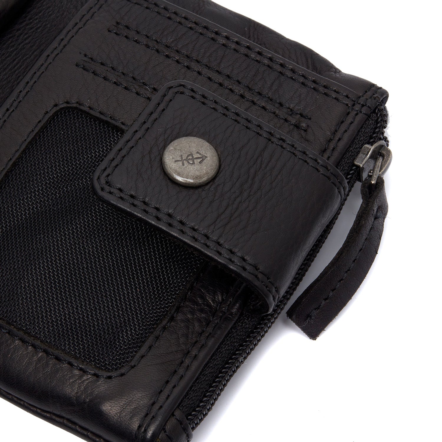 Black Leather Wallet Mavona, product view 2