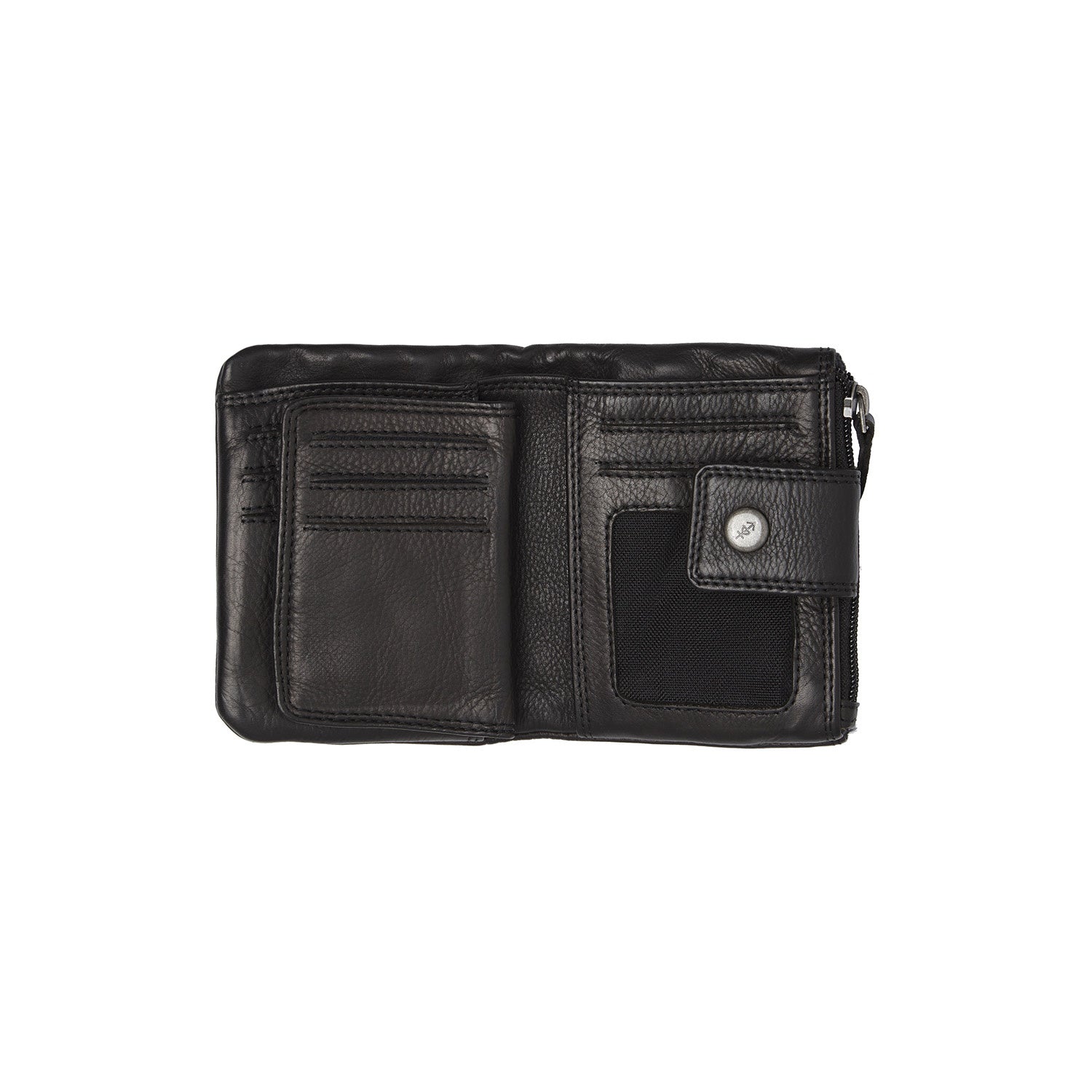 Black Leather Wallet Mavona, product view 3