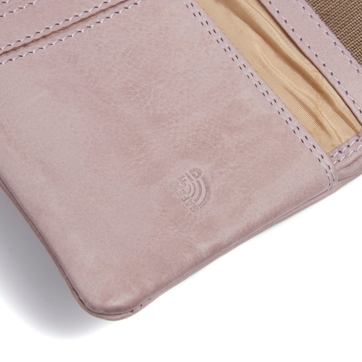 Lavender Lilac Leather Wallet Mavona, detail view 3