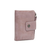Lavender Lilac Leather Wallet Mavona, front view