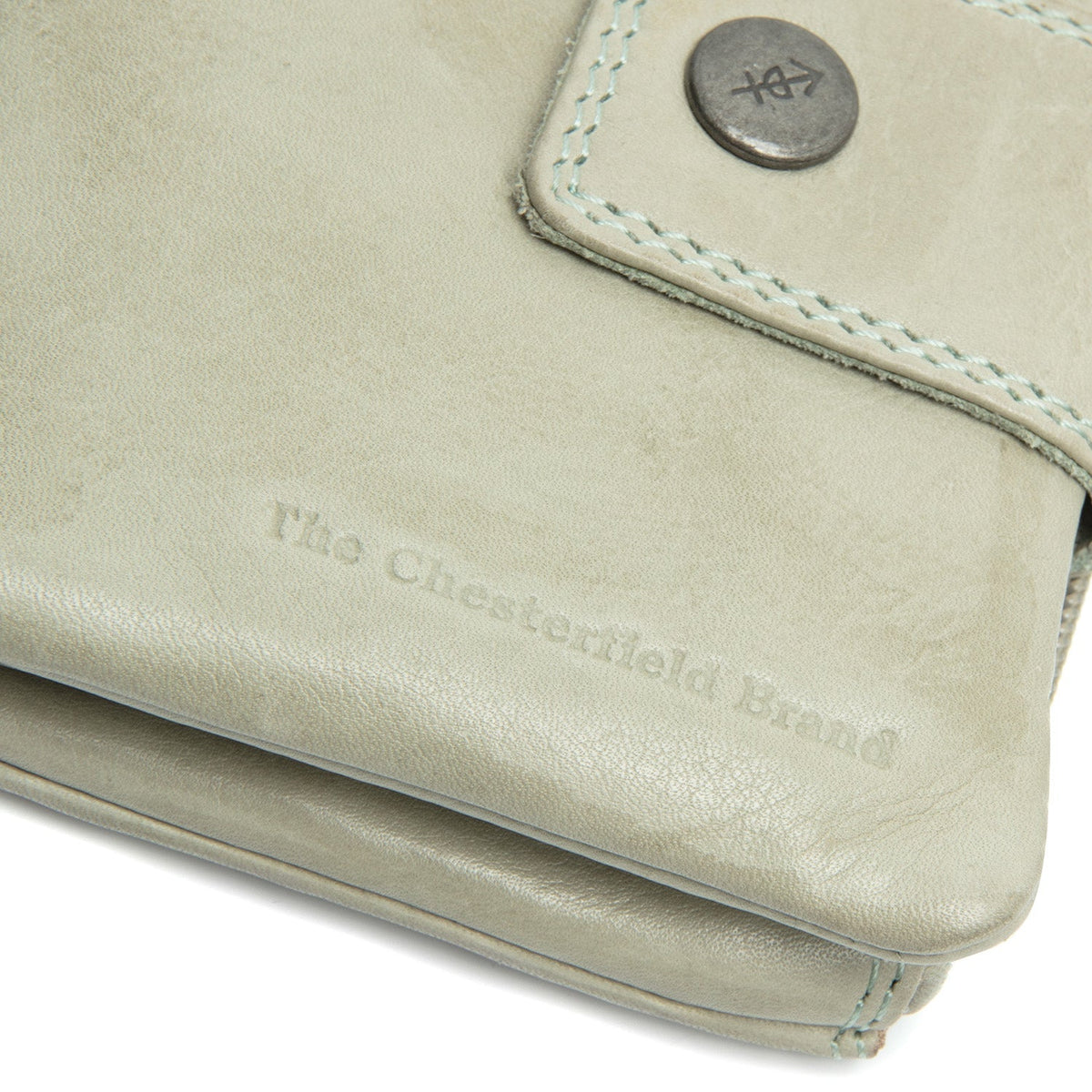 Ocean Green Leather Wallet Mavona, detail view 3