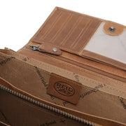 Cognac Leather Wallet Mirthe, detail view 3
