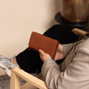 Cognac Leather Wallet Mirthe, product view 2