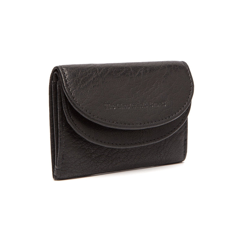 Black Leather Wallet Newton, front view