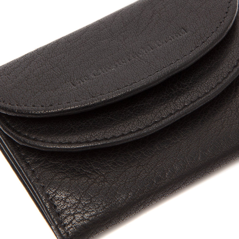 Black Leather Wallet Newton, front view