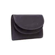 Navy Leather Wallet Newton, front view