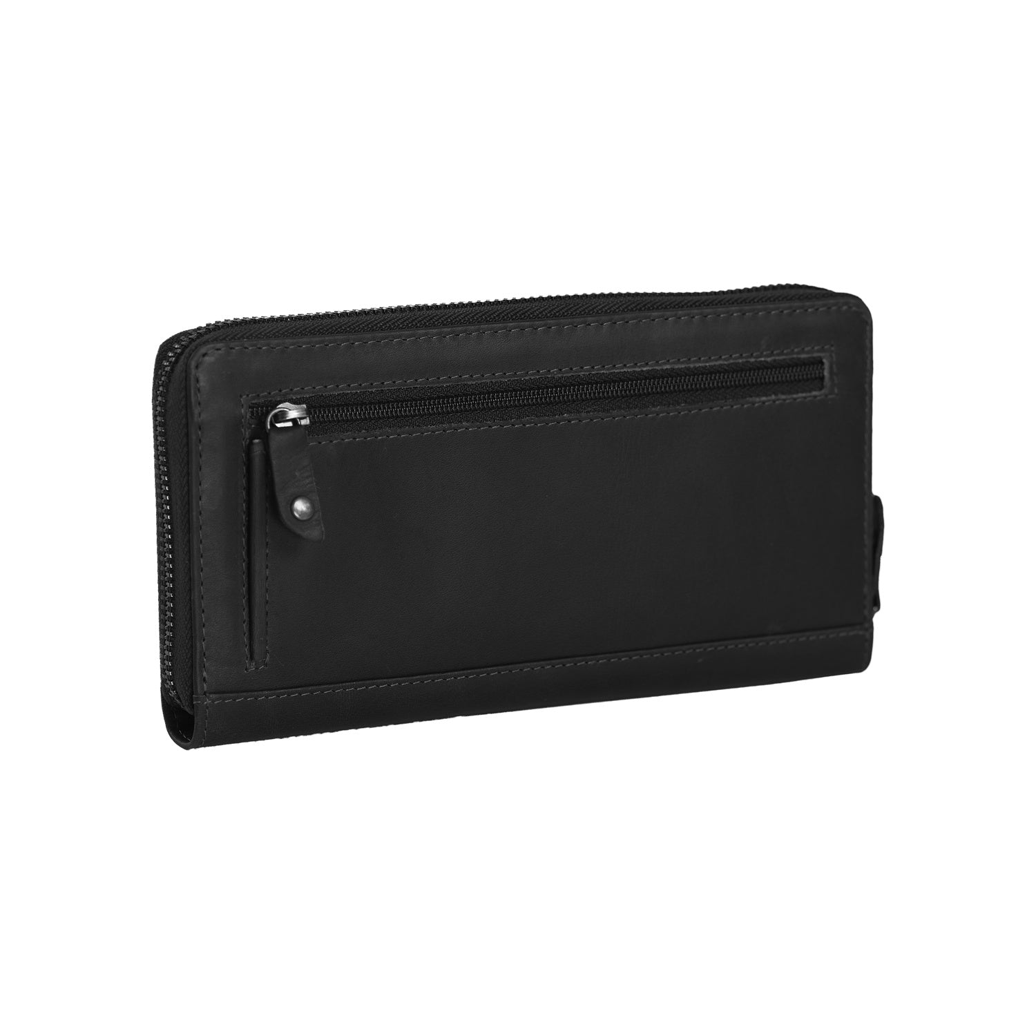 Black Leather Wallet Nova, detail view 3