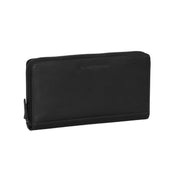Black Leather Wallet Nova, front view