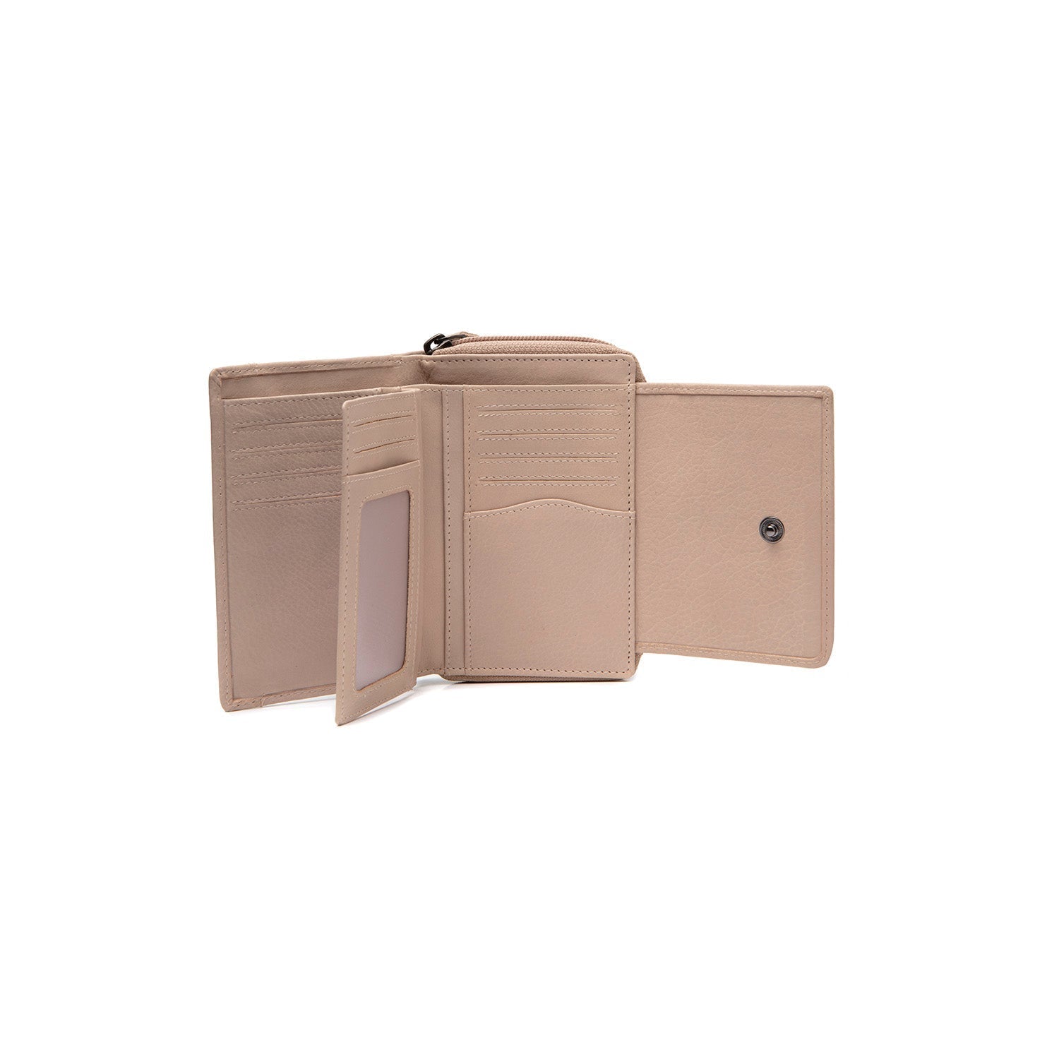 Beige Leather Wallet Orveta, detail view 1