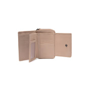 Beige Leather Wallet Orveta, detail view 1