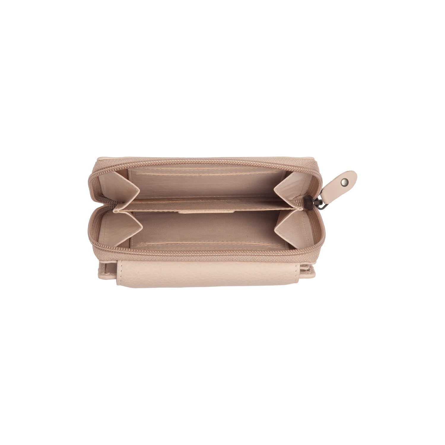 Beige Leather Wallet Orveta, product view 3