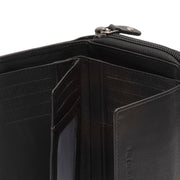 Black Leather Wallet Orveta, detail view 3