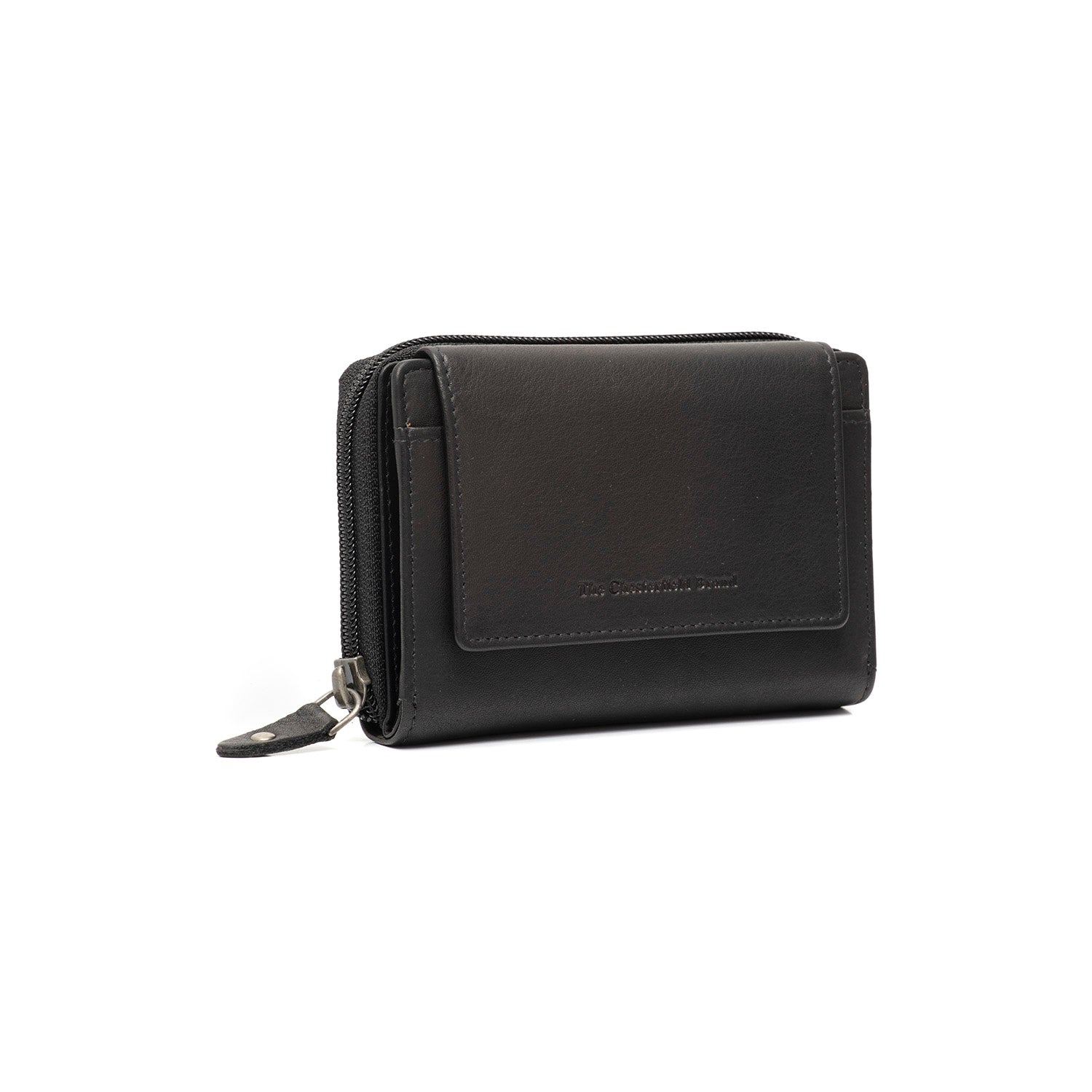 Black Leather Wallet Orveta, front view
