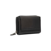 Black Leather Wallet Orveta, front view
