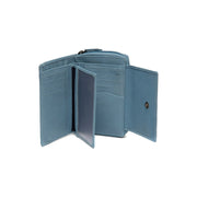 Sky Blue Leather Wallet Orveta, detail view 1