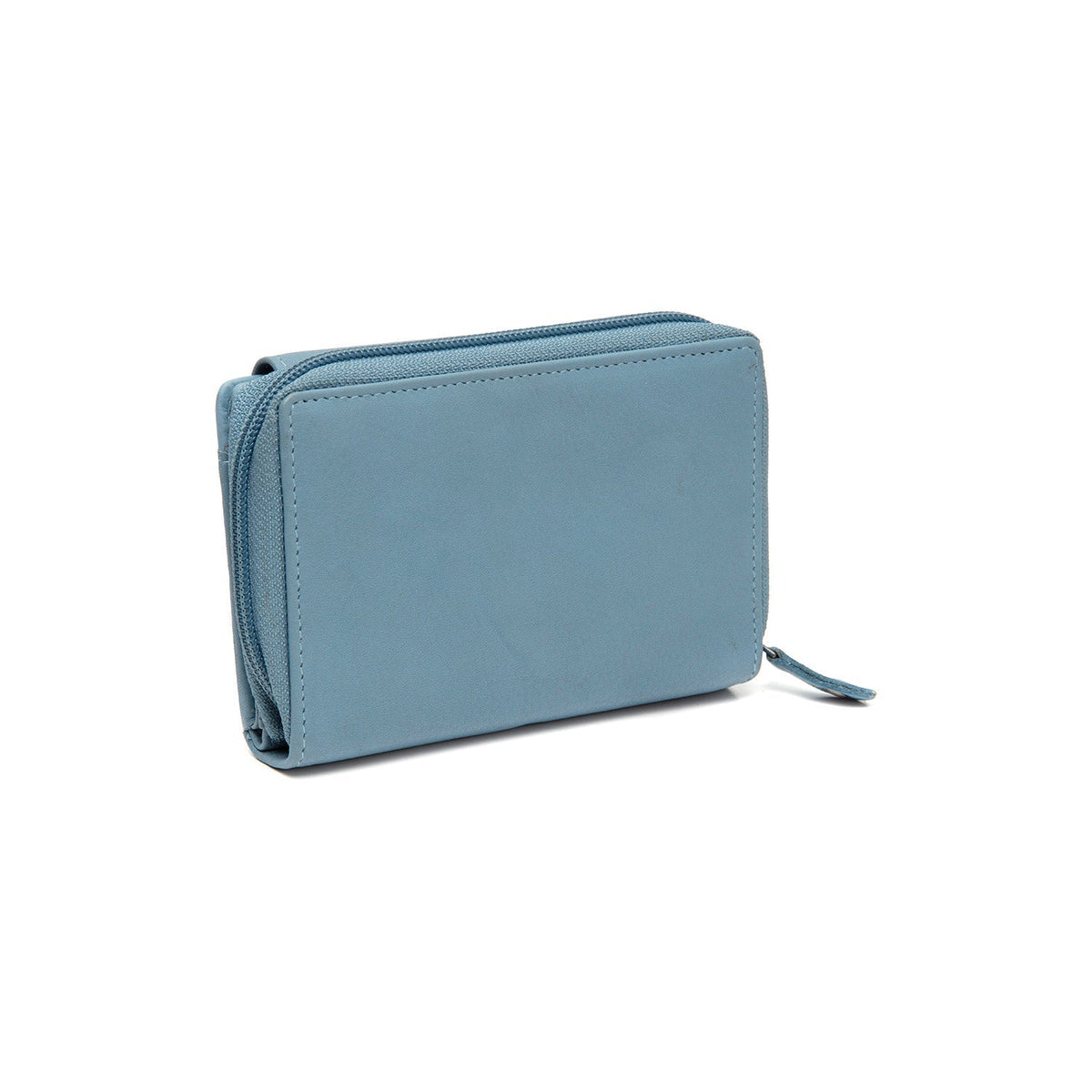 Sky Blue Leather Wallet Orveta, detail view 4