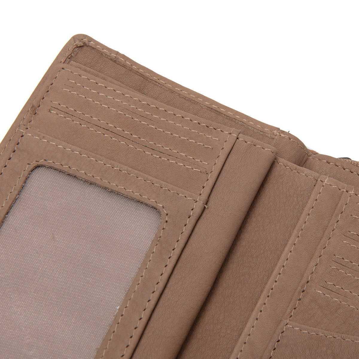 Taupe Leather Wallet Orveta, detail view 3