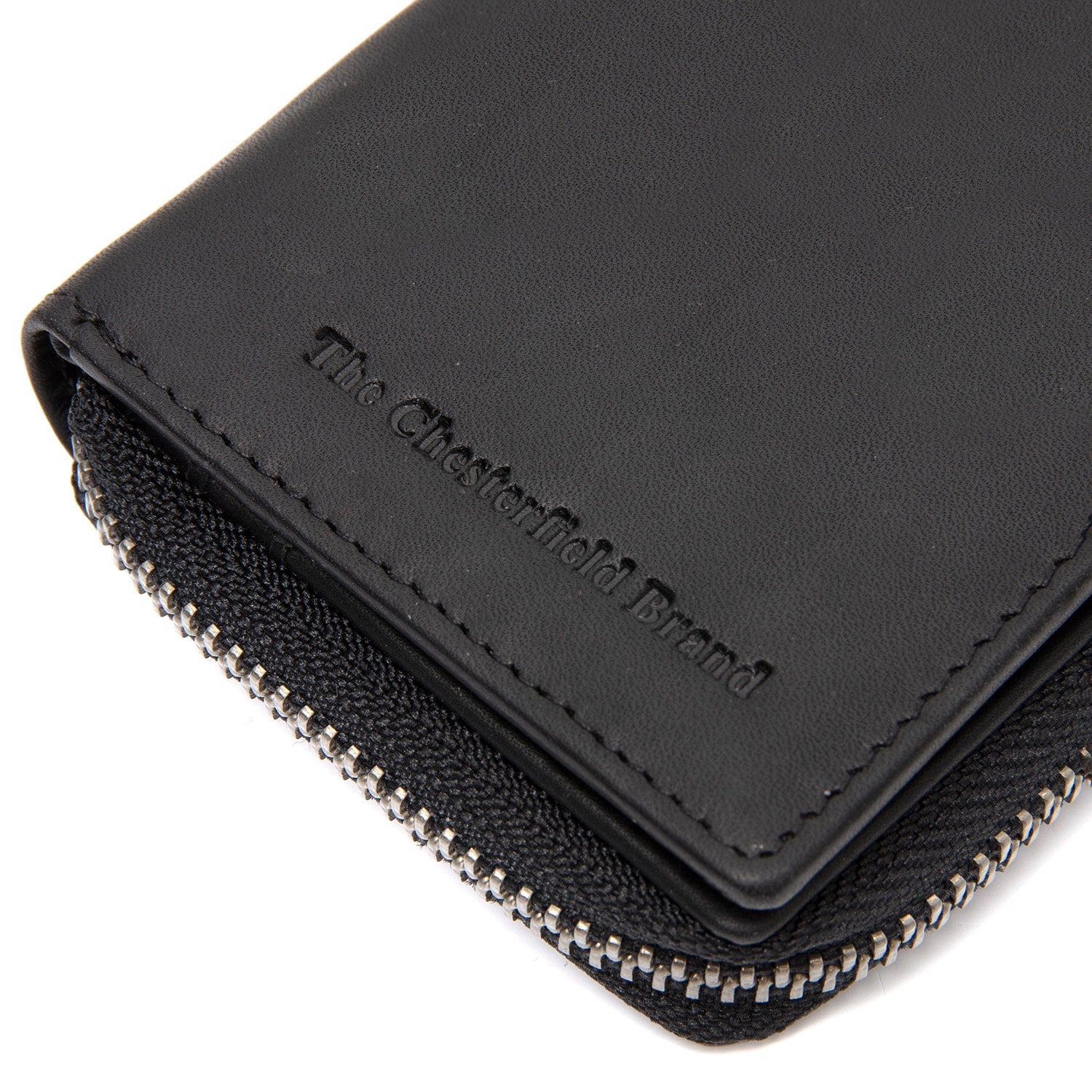 Black Leather Wallet Osum, detail view 3