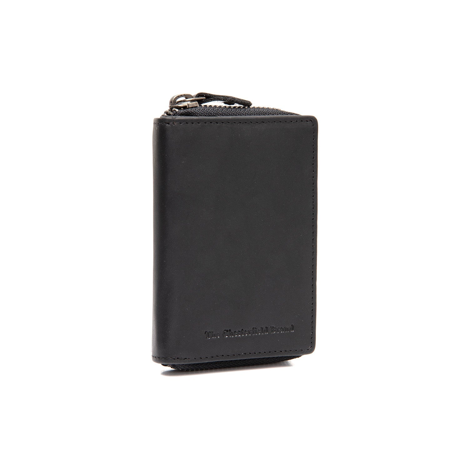 Black Leather Wallet Osum, front view