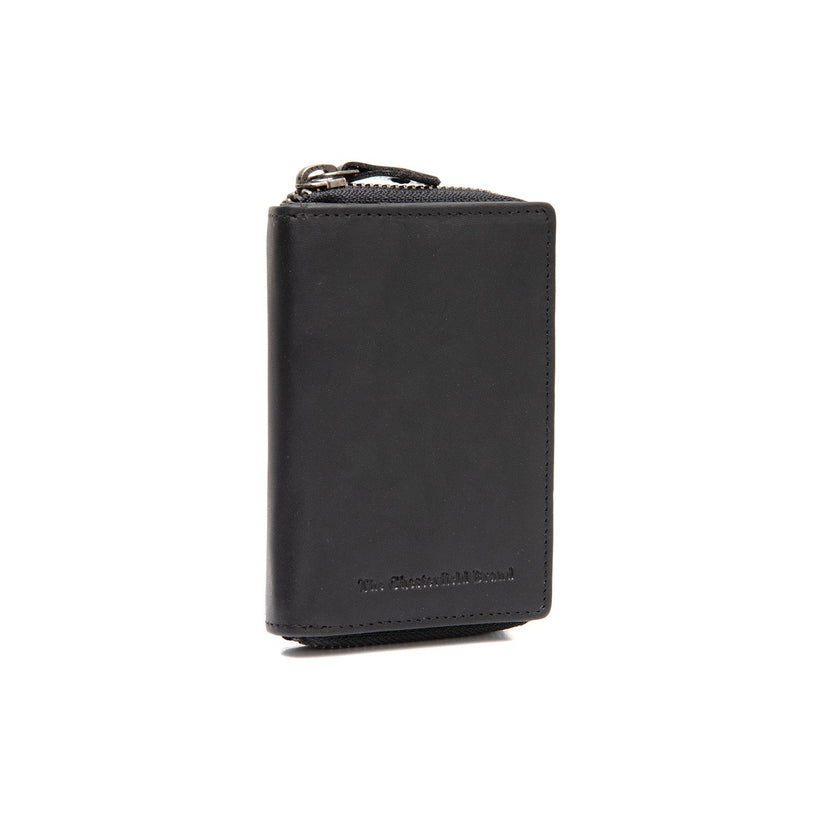 Black Leather Wallet Osum, front view