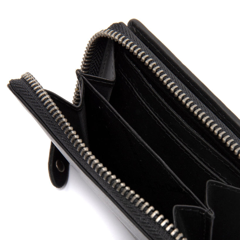 Black Leather Wallet Osum, front view