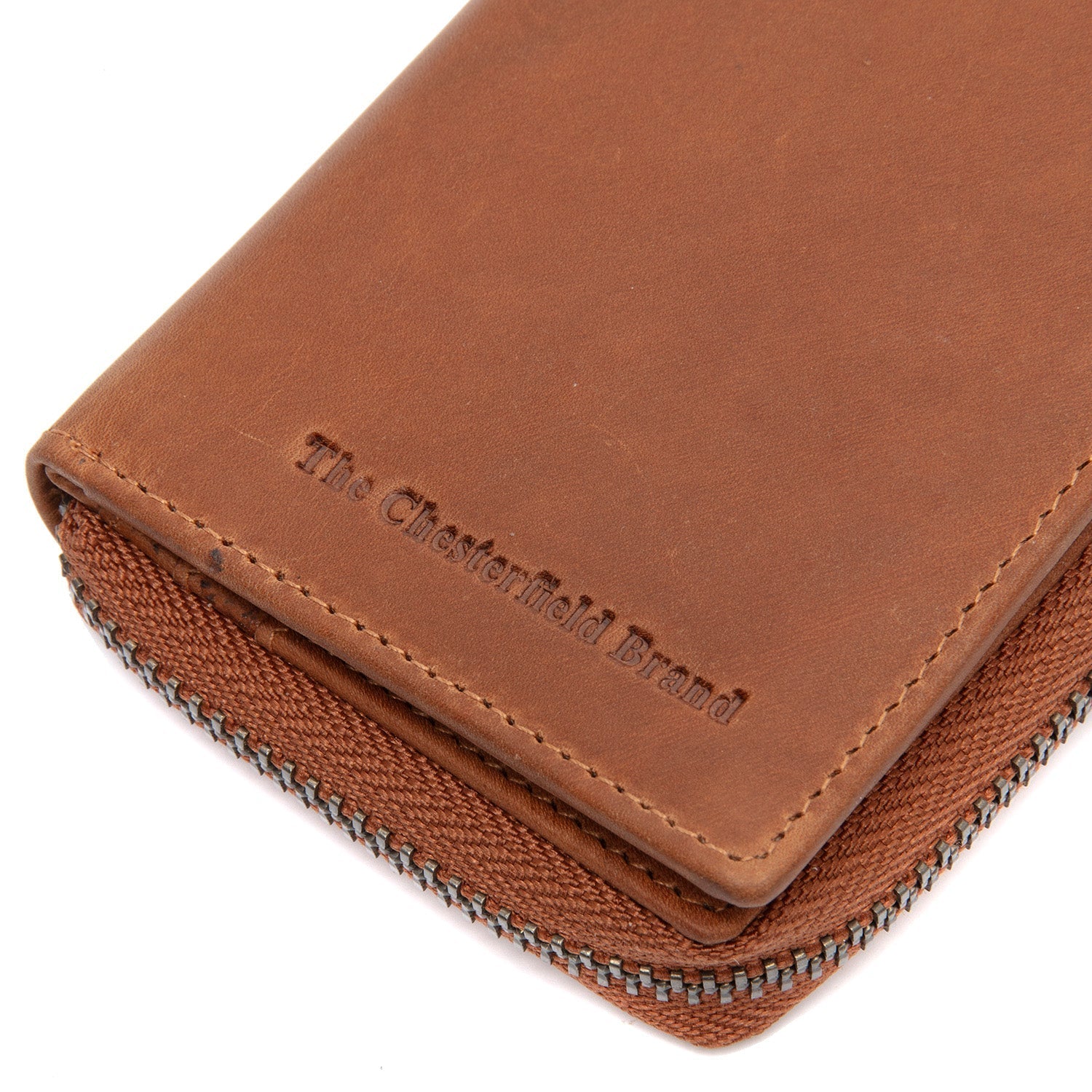 Cognac Leather Wallet Osum, detail view 3