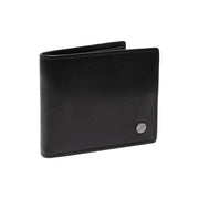 Black Leather Wallet Positano, front view