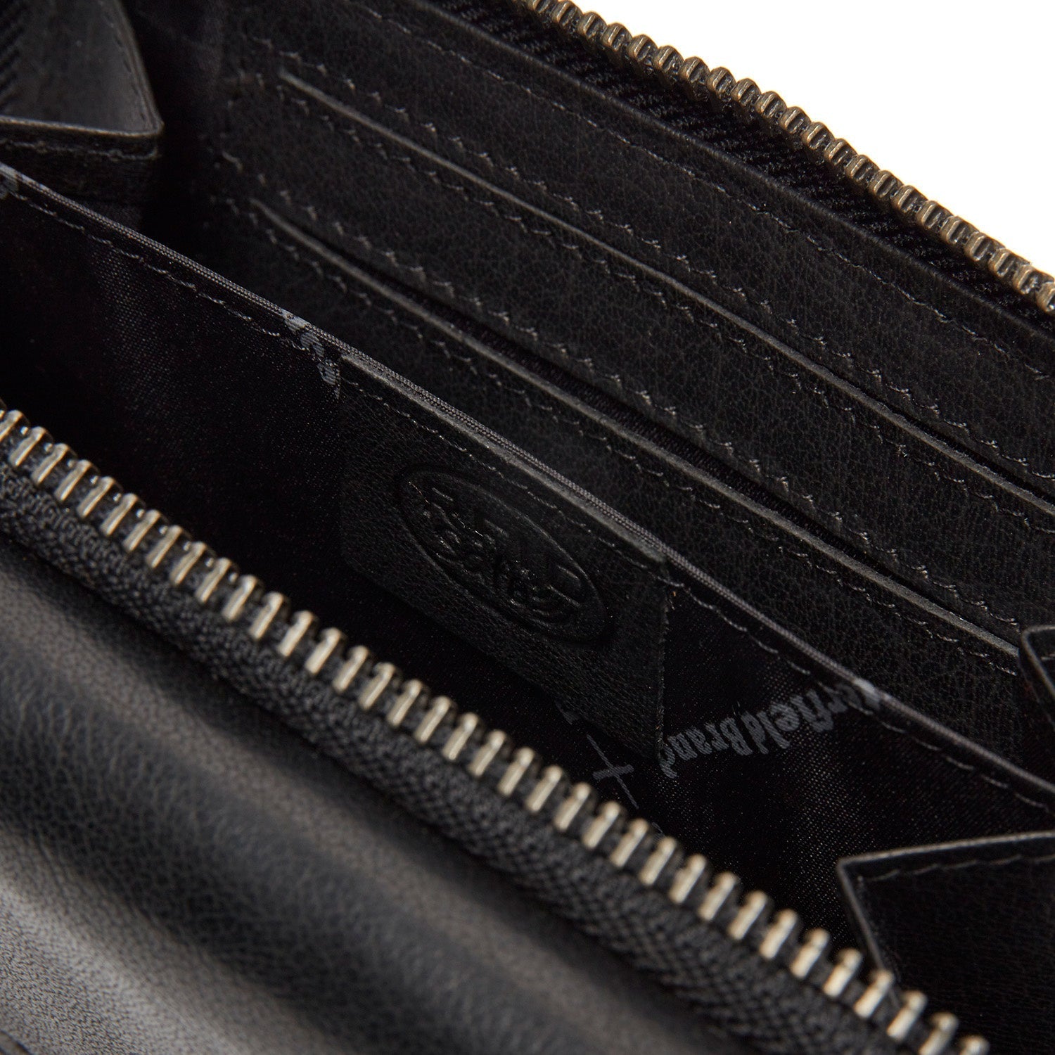 Black Leather Wallet Rhodos, detail view 3