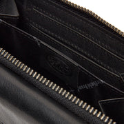 Black Leather Wallet Rhodos, detail view 3