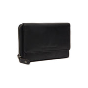Black Leather Wallet Rhodos, front view