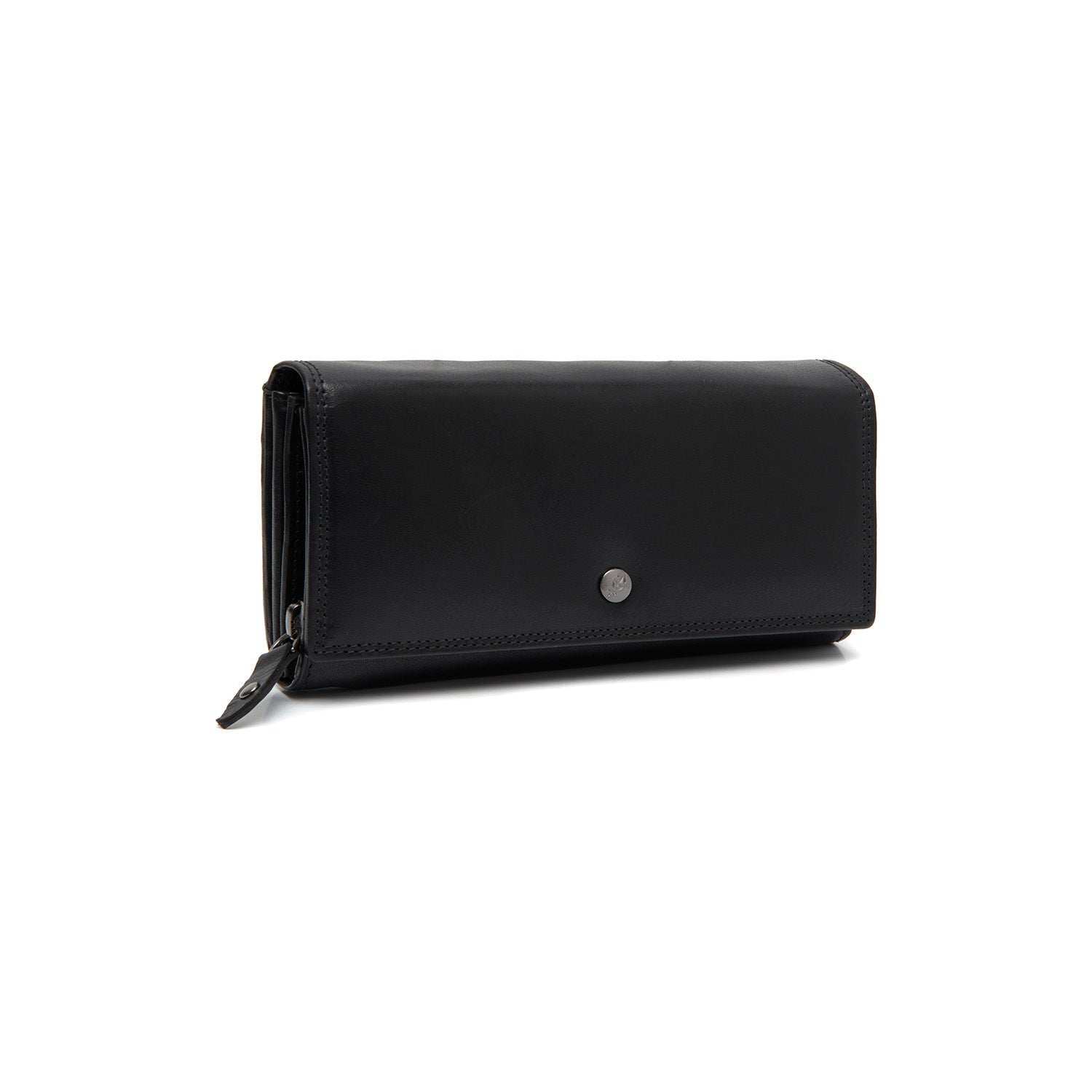 Black Leather Wallet Rivalto, front view