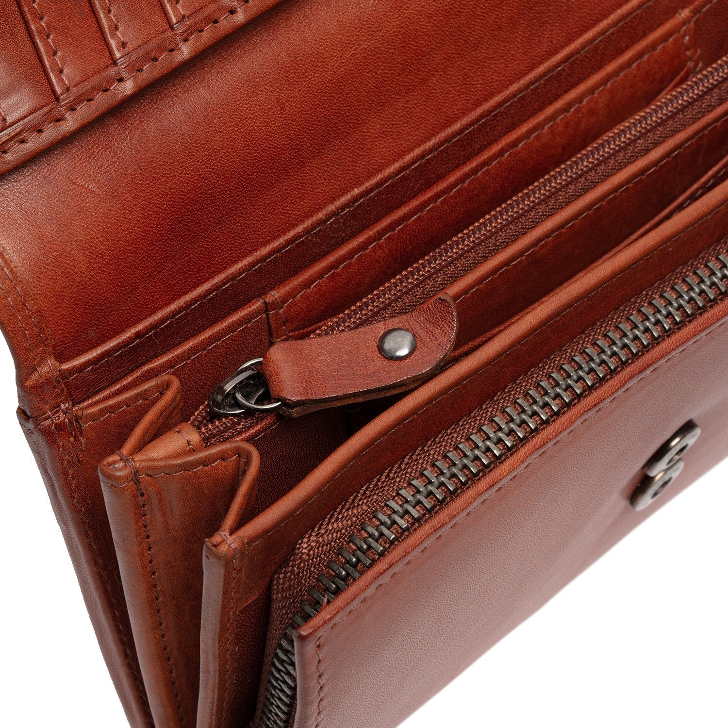 Cognac Leather Wallet Rivalto, detail view 1