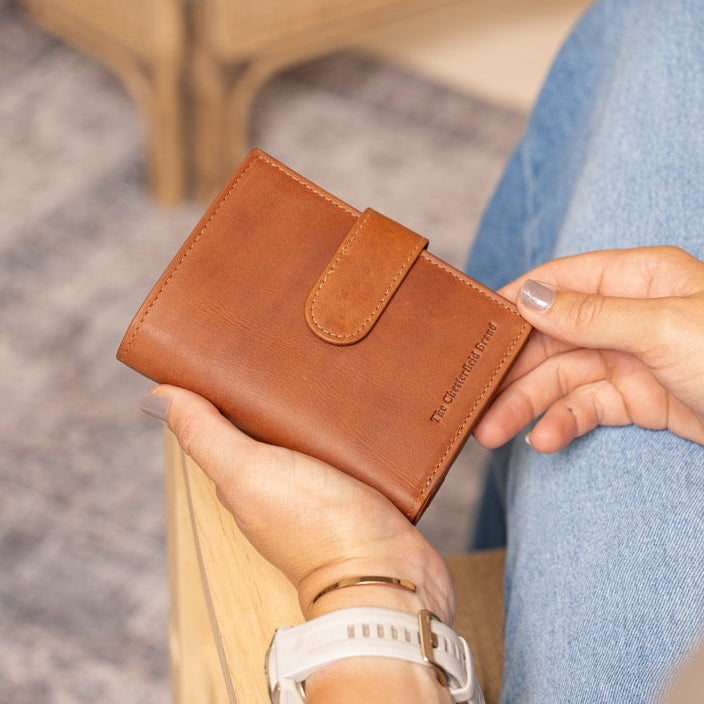 Cognac Leather Wallet Ruby, product view 2