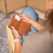 Cognac Leather Wallet Ruby, product view 3