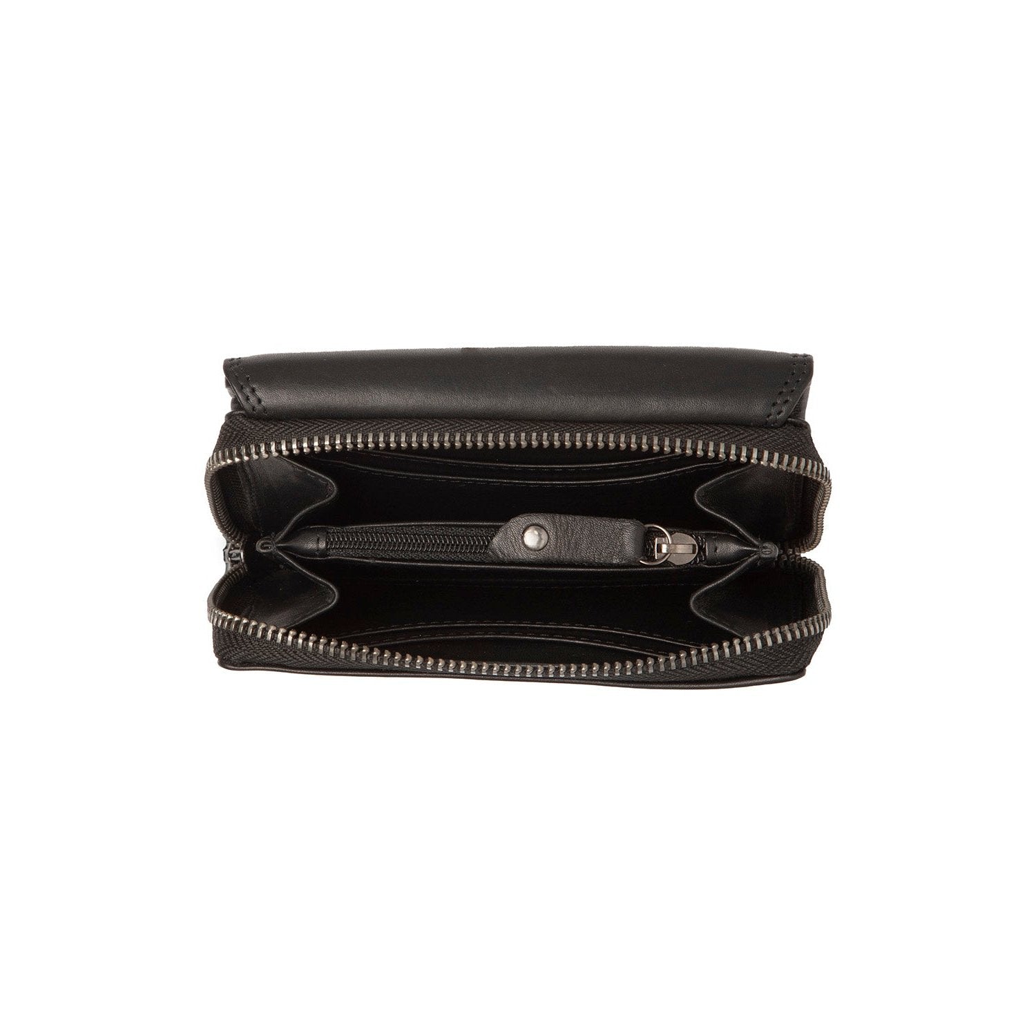 Black Leather Wallet Salviano, detail view 1