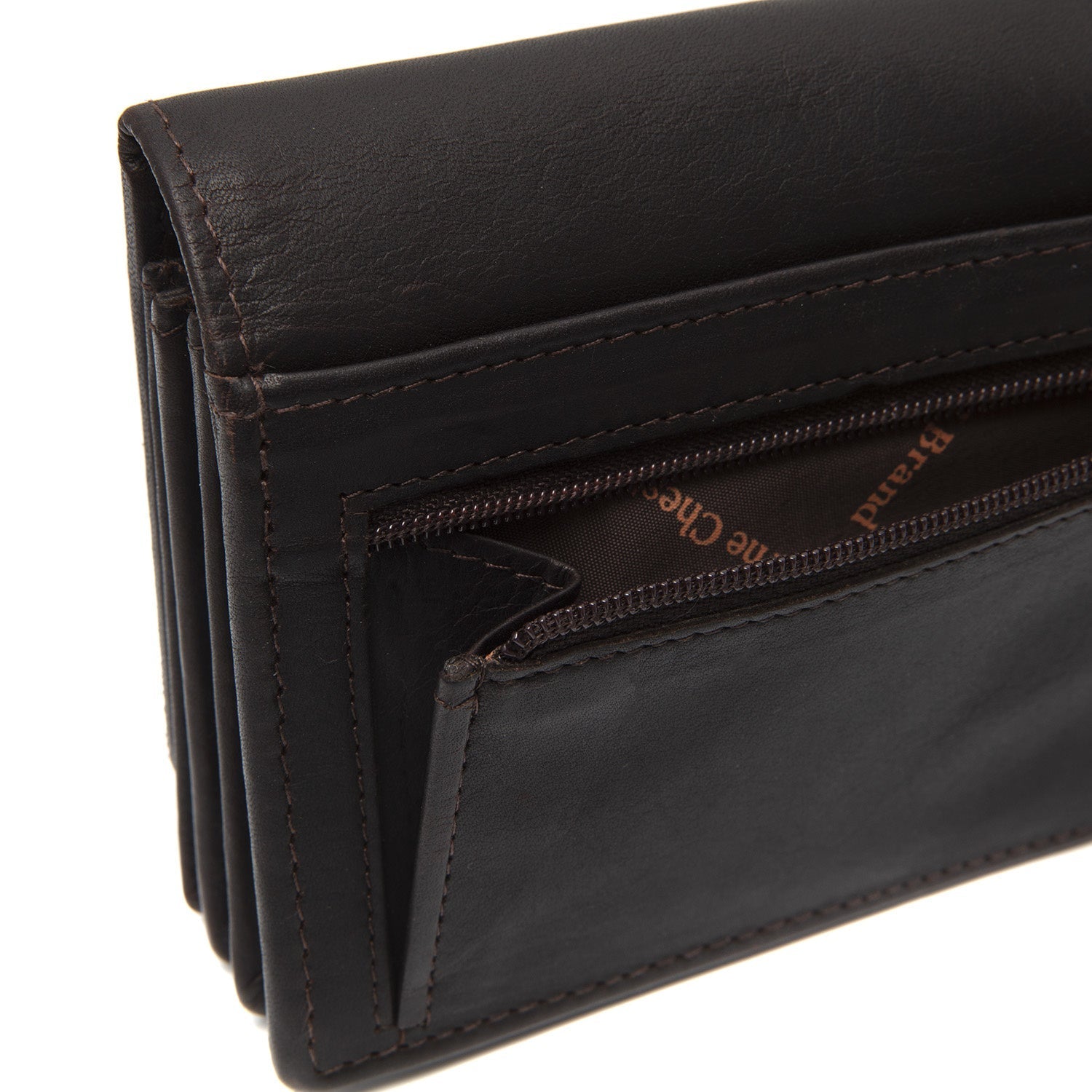 Brown Leather Wallet Salzburg, detail view 1