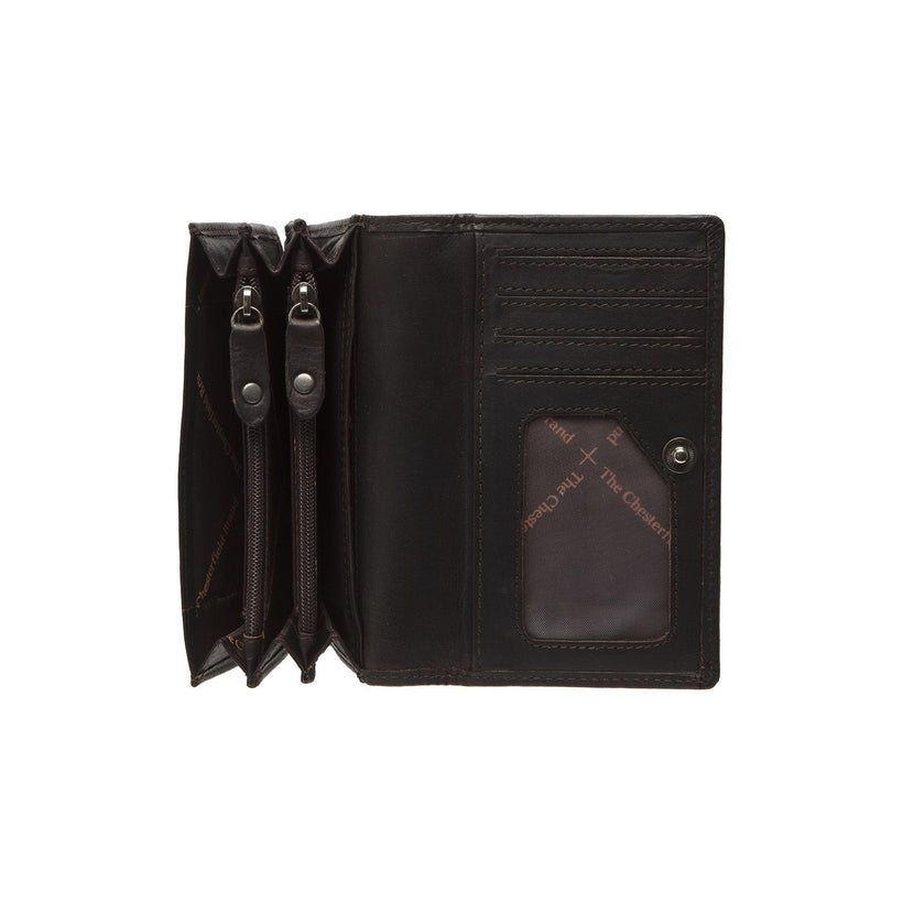 Brown Leather Wallet Salzburg, front view