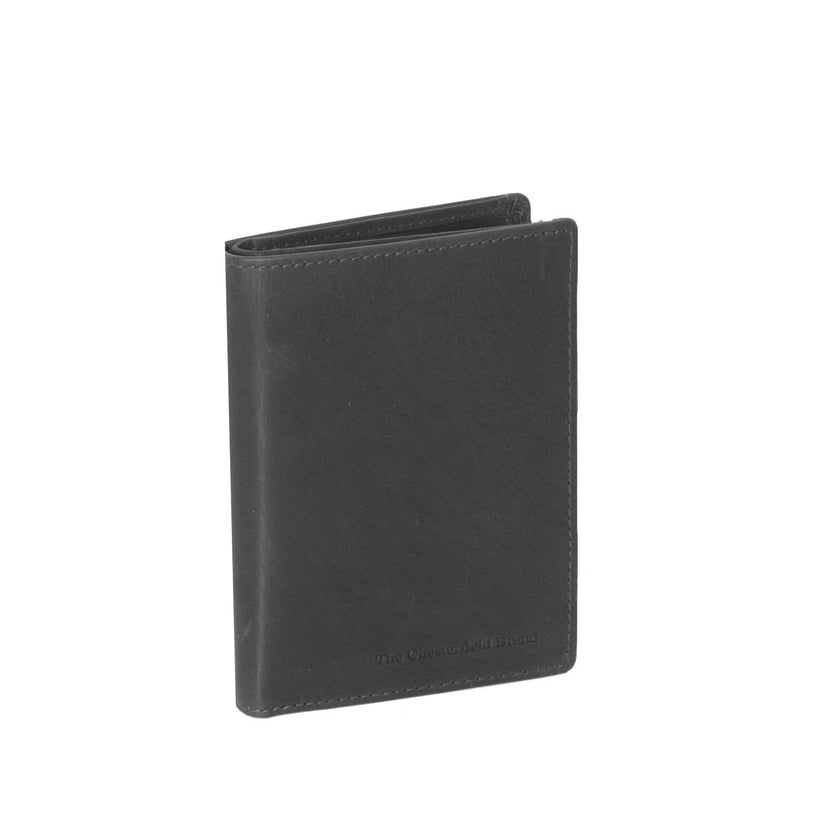 Black Leather Wallet Siem, front view