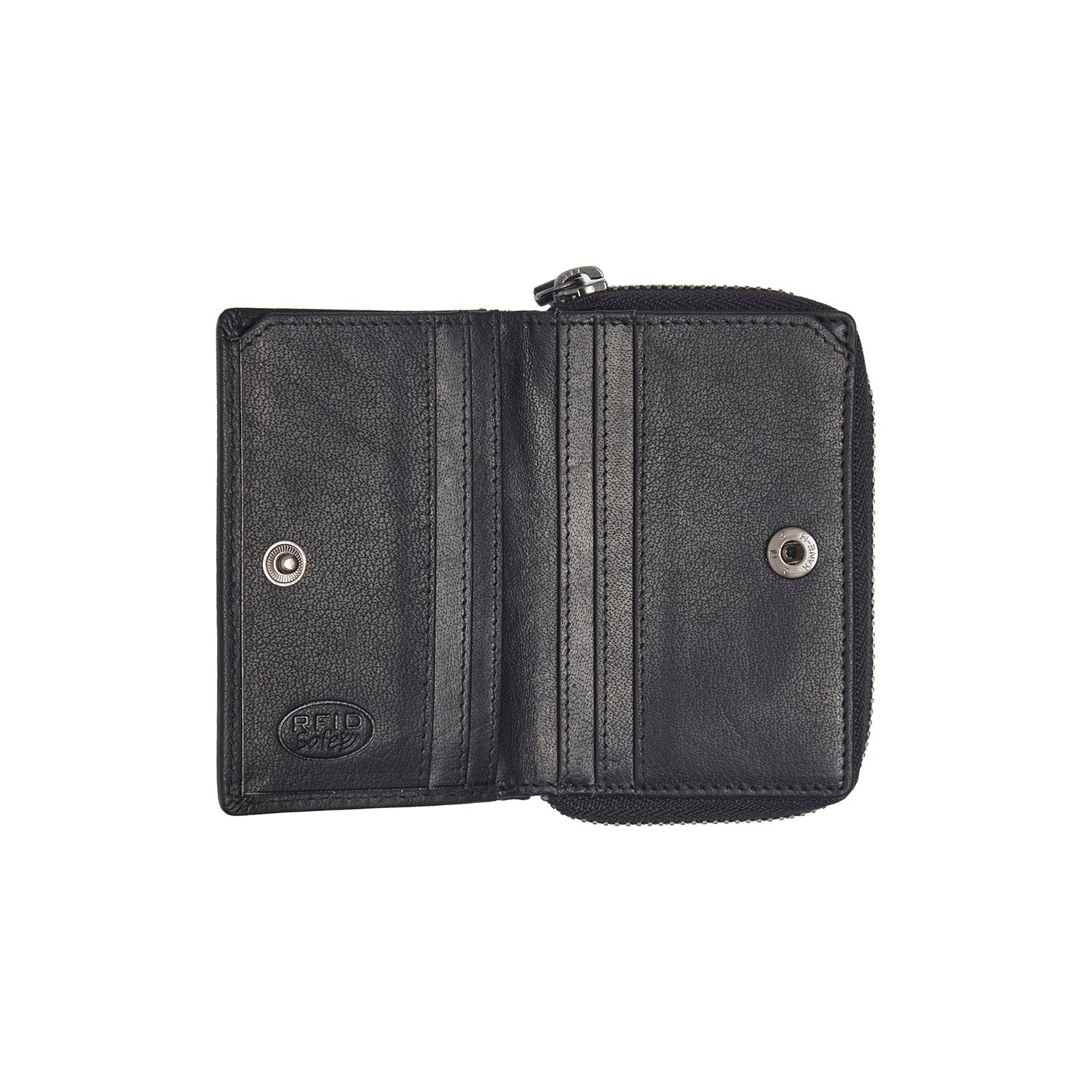 Black Leather Wallet Sionel, detail view 3