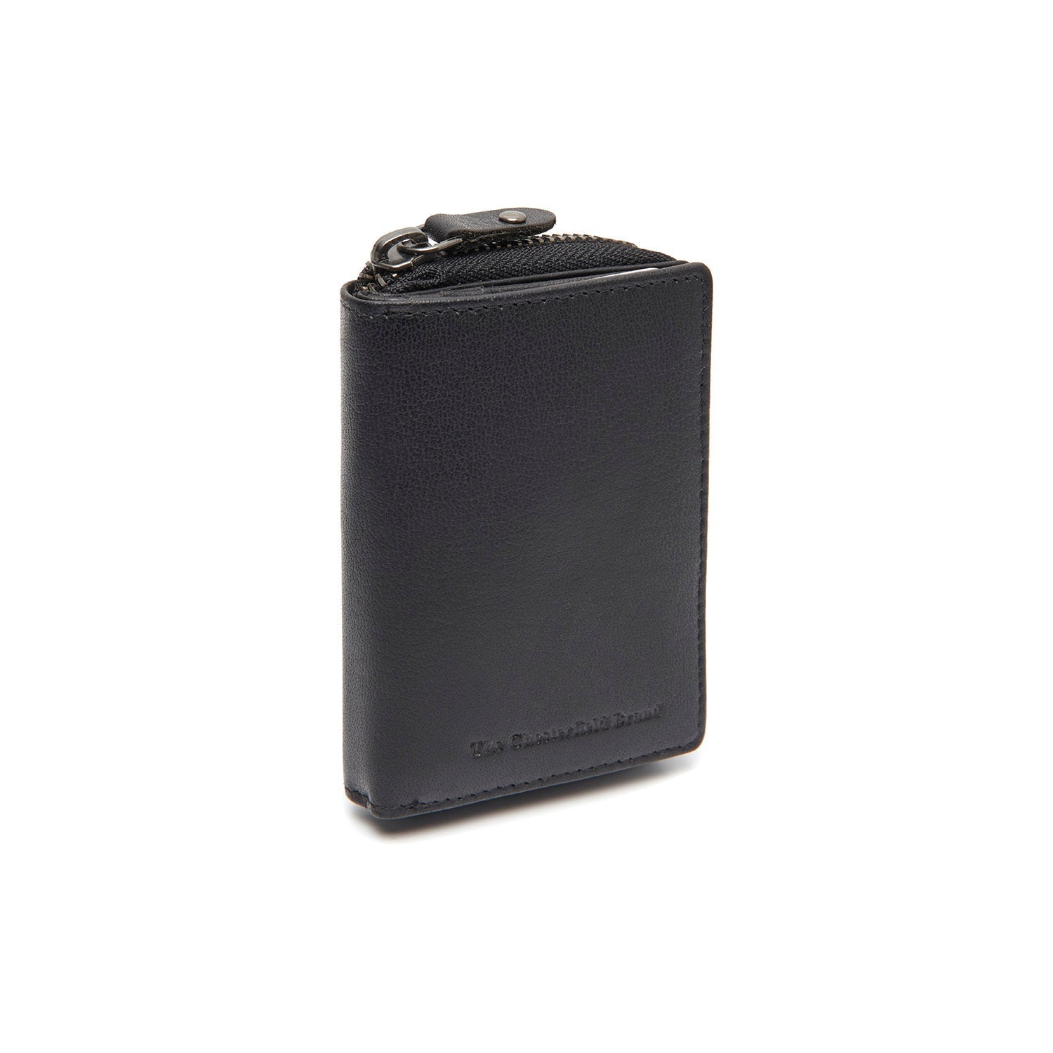 Black Leather Wallet Sionel, front view