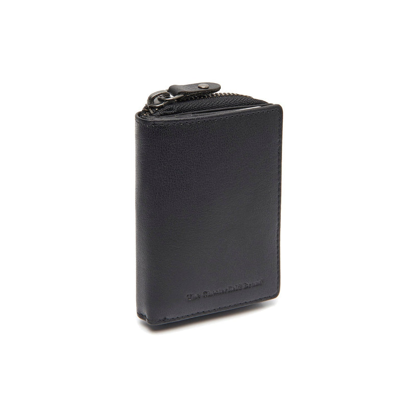 Black Leather Wallet Sionel, front view